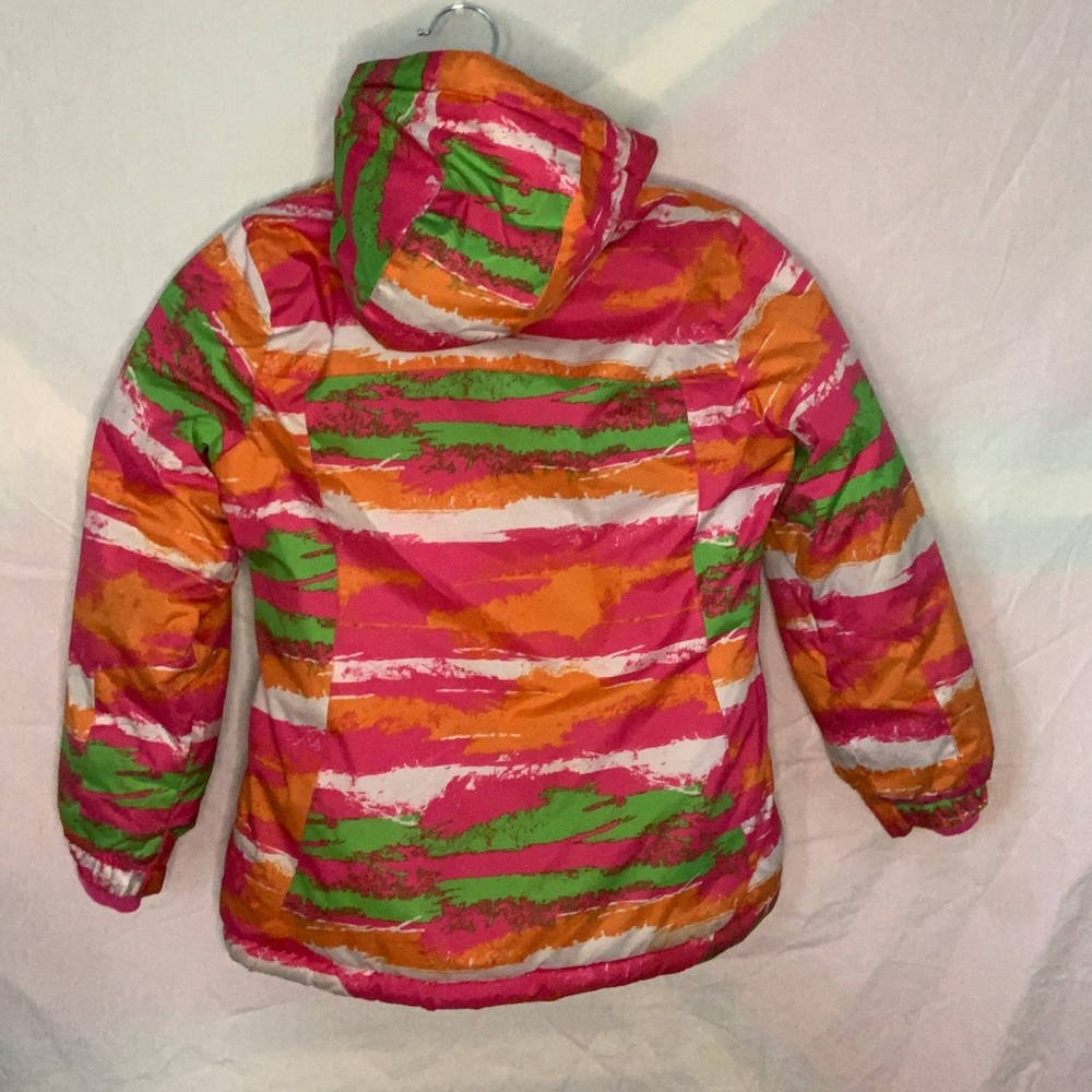 Pink, Orange, White and Green Think Coat